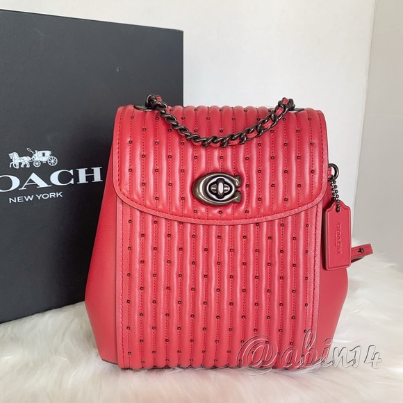 NWT Coach Parker 16 Backpack with Quilting Rivets - Picture 10 of 10